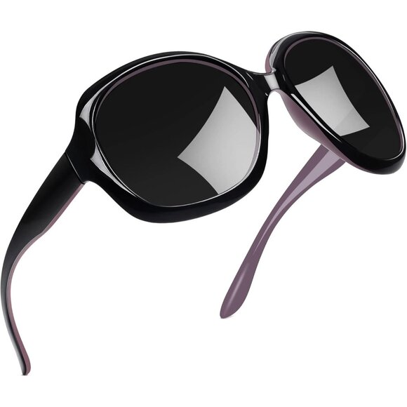 Women\'s Black Purple/Grey Trendy Polarized Driving Sun Glasses UV Protective main image 6